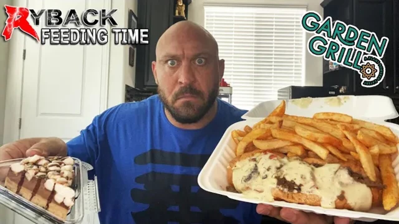 Ryback Feeding Time: Garden Grill Philly Cheese Steak & Fries with Rocky Road Cheesecake Review