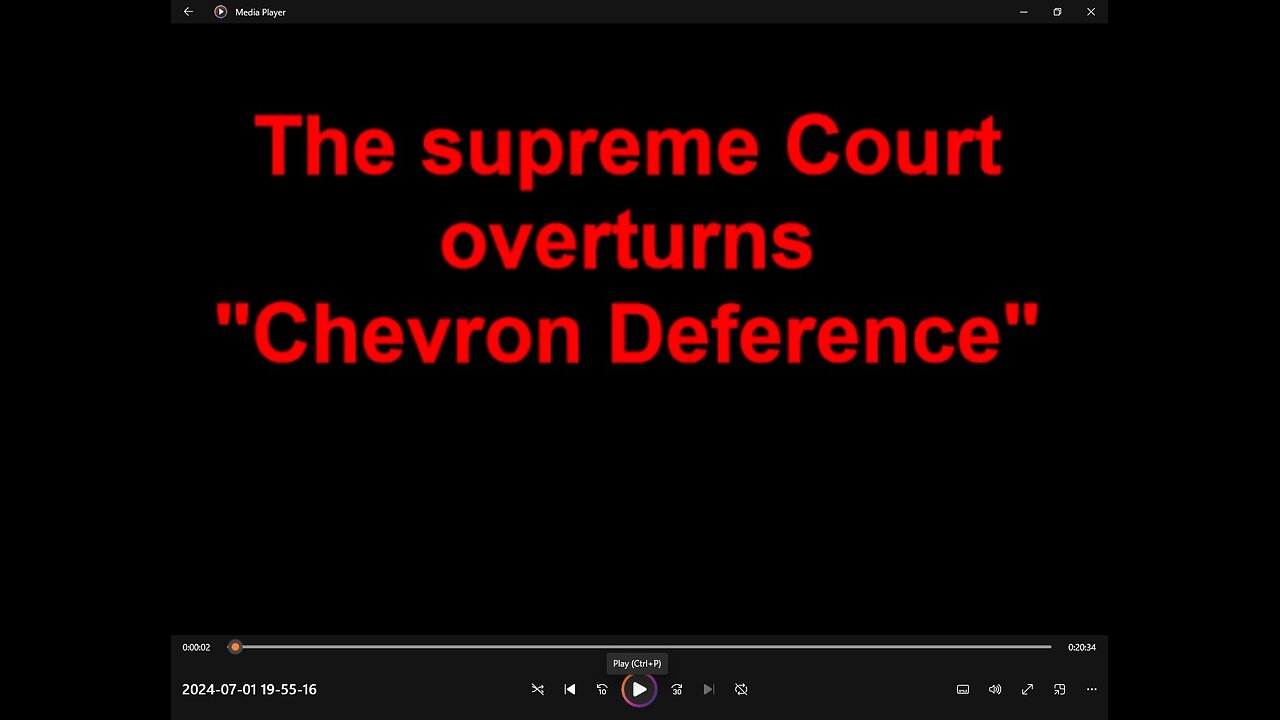 My Thoughts on the supreme court reversing "Chevron Deference"