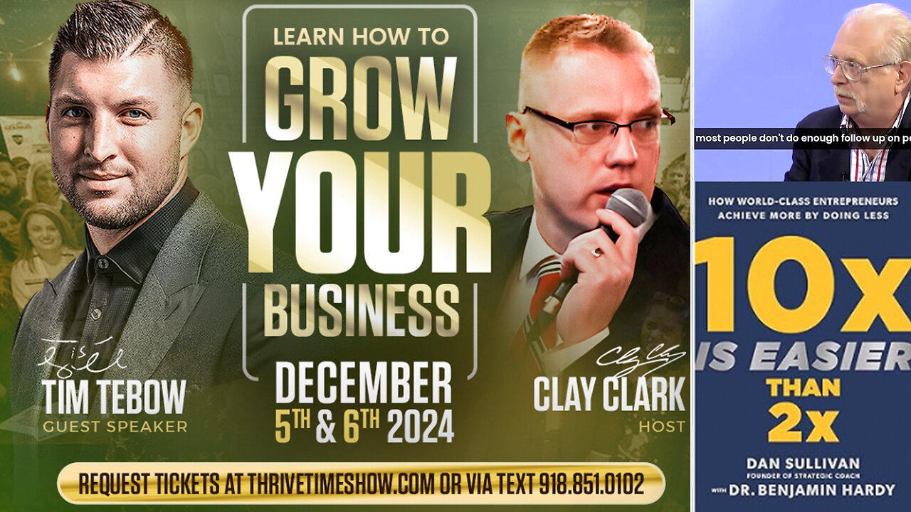 Clay Clark | How to Build a Sales System | "Most People Don't Do Enough Followup On People Who Say No." - Dan Kennedy (Marketing Guru) + Tim Tebow Joins Dec 5-6 Business Workshop + System Building 101