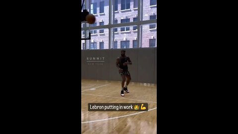 Lebron James putting work in the lab