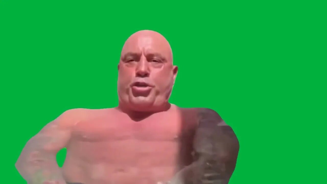 Joe Rogan Freezing in Ice Bath Tub Green Screen