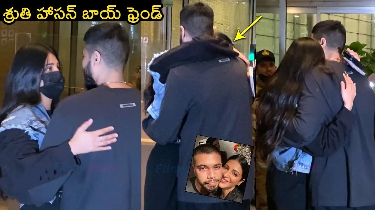 Shruti Haasan Tight HUGS Her Boyfriend Santanu Hazarika At Airport 💖📸✈️