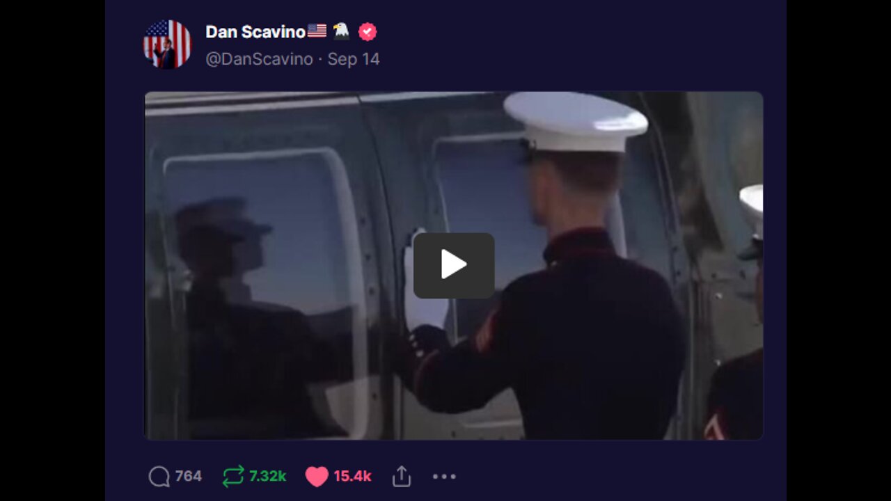 well There Go The Water Works! @DanScavino post from 9.14.22