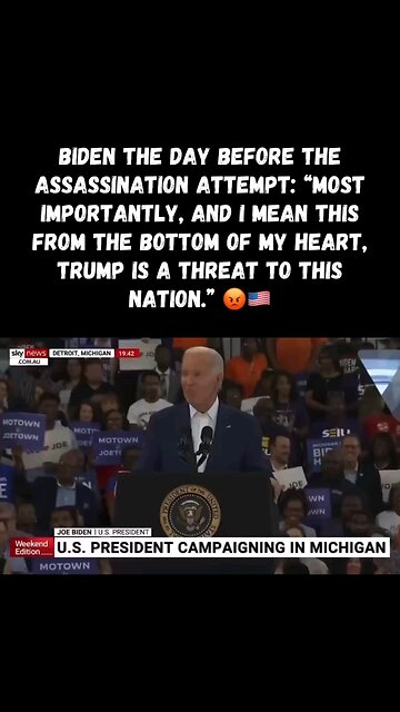 Biden The day Before TRUMP assassination attempt