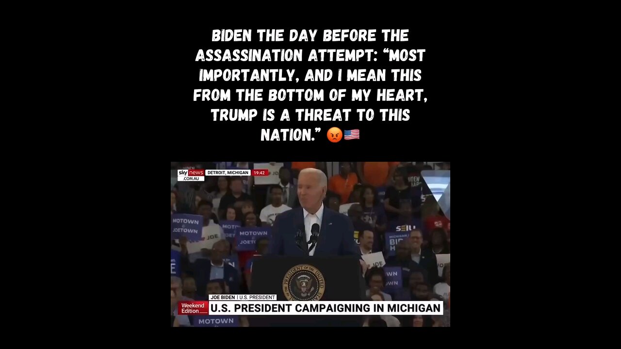 Biden The day Before TRUMP assassination attempt
