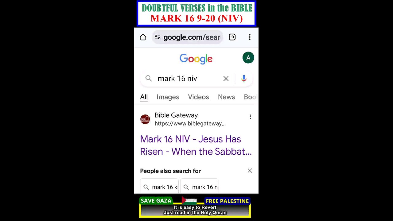 DOUBTFUL VERSES in the BIBLE - MARK 16 9-20 (NIV) #why_islam #whyislam #whatisislam #Muslim #islam