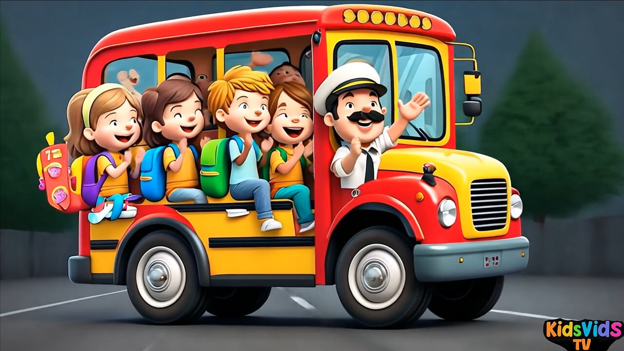 Wheels on the bus go up and down - go round and round - New Nursery Rhymes & Kids Songs | Part-20