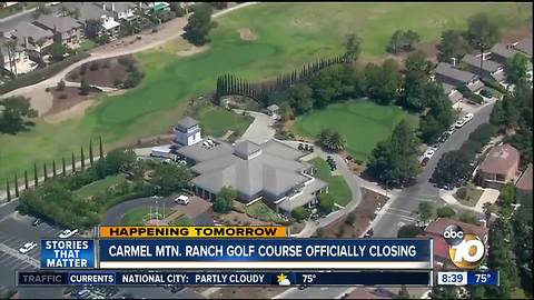 Carmel Mountain Ranch golf course officially closing