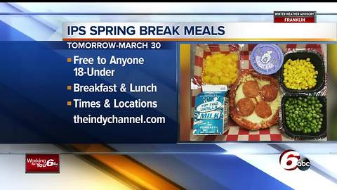 IPS offering free breakfast and lunch for students on Spring Break