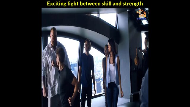 exciting fight between skill and strength