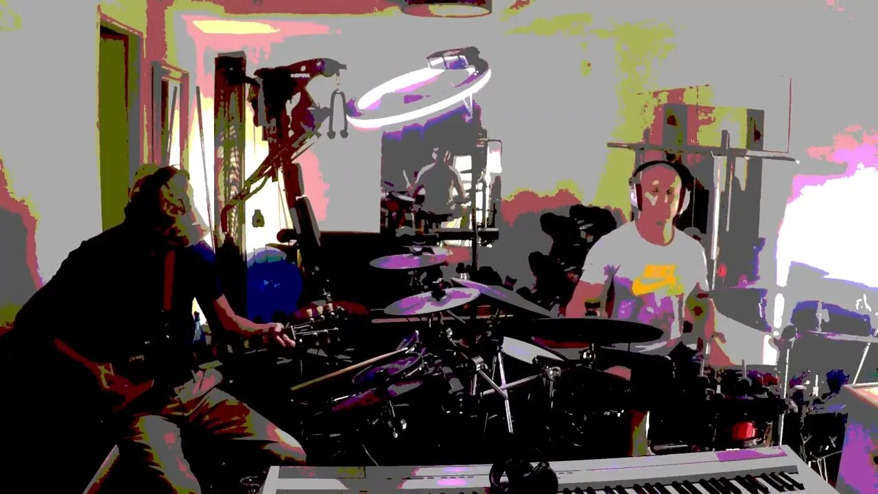Early attempt at electric blues drums and guitar duet JHE (J.E.) - 9/5/22