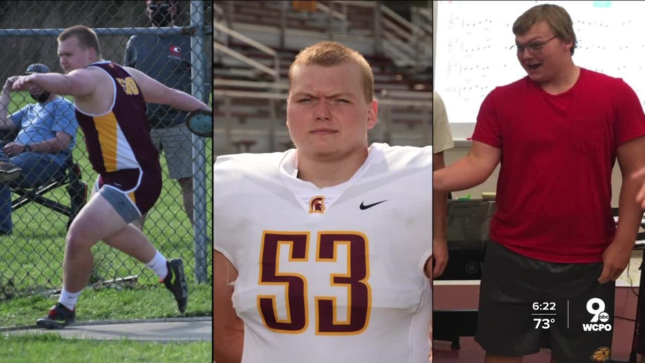 Turpin High School's Gabe Hickman is one of Ohio's top shot put and discus throwers