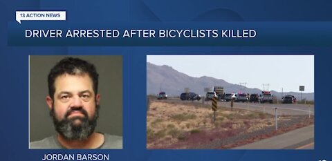 Driver arrested after cyclists killed in crash