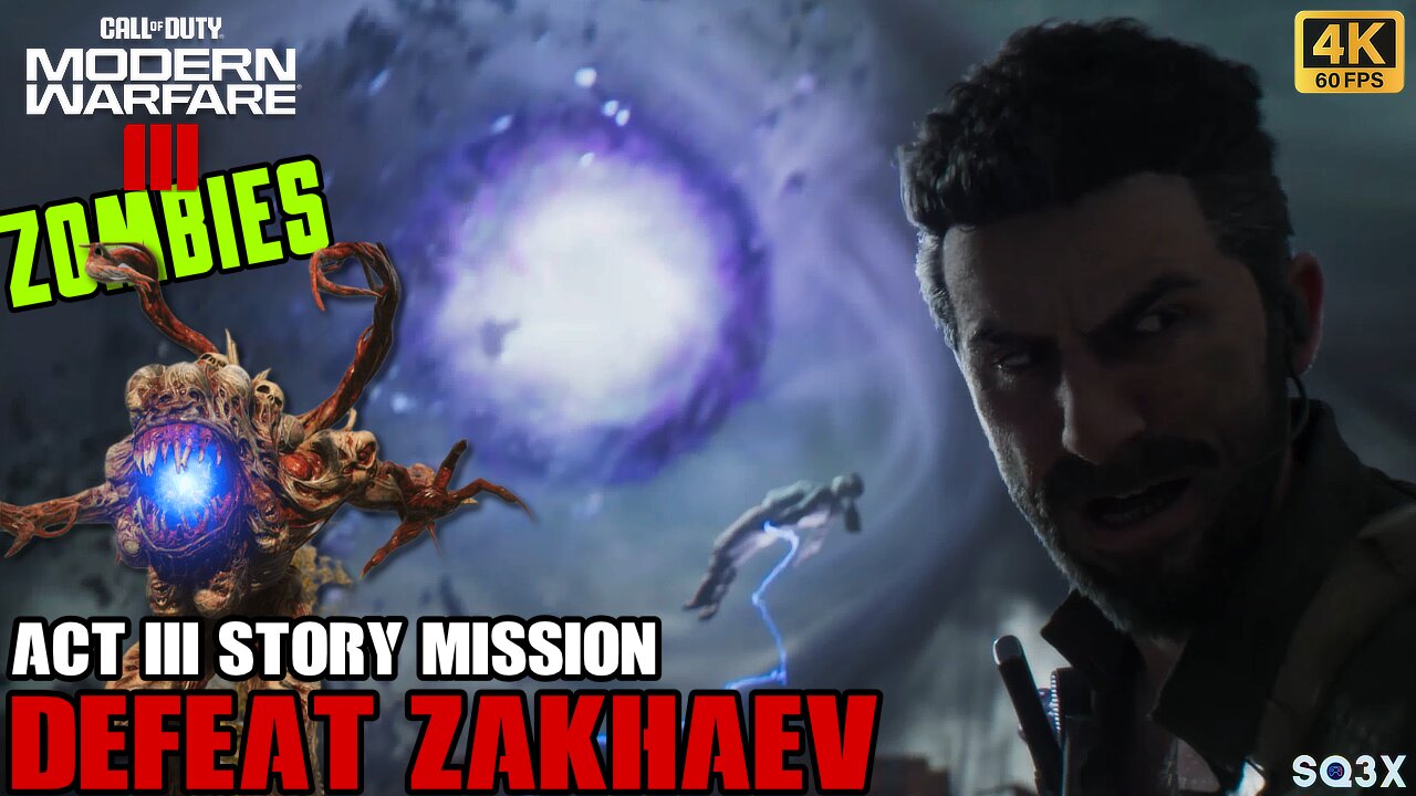 COD MW3 ZOMBIES - Act III Story Mission: DEFEAT ZAKHAEV Solo (4K60)