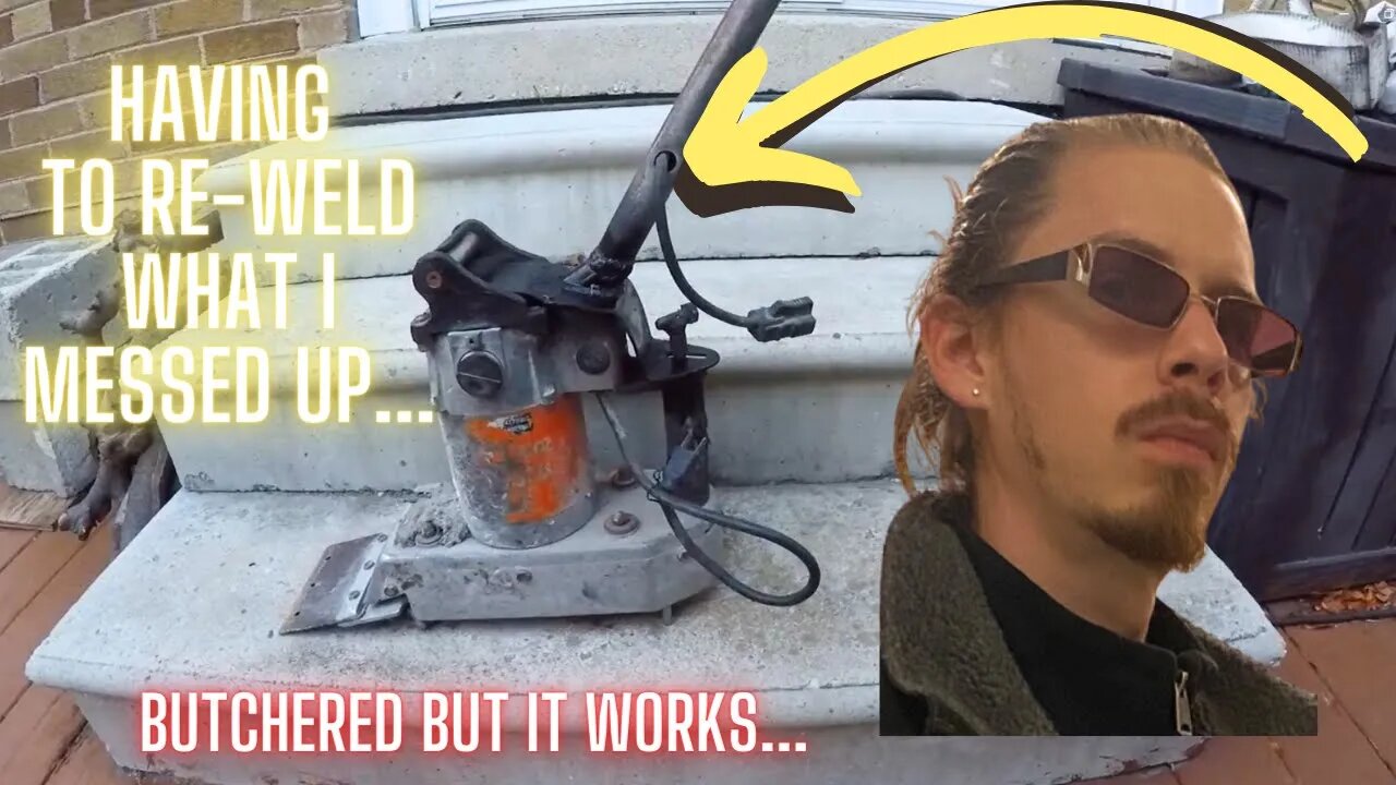 Re-welding the Same floor scraper again - we all make mistakes.