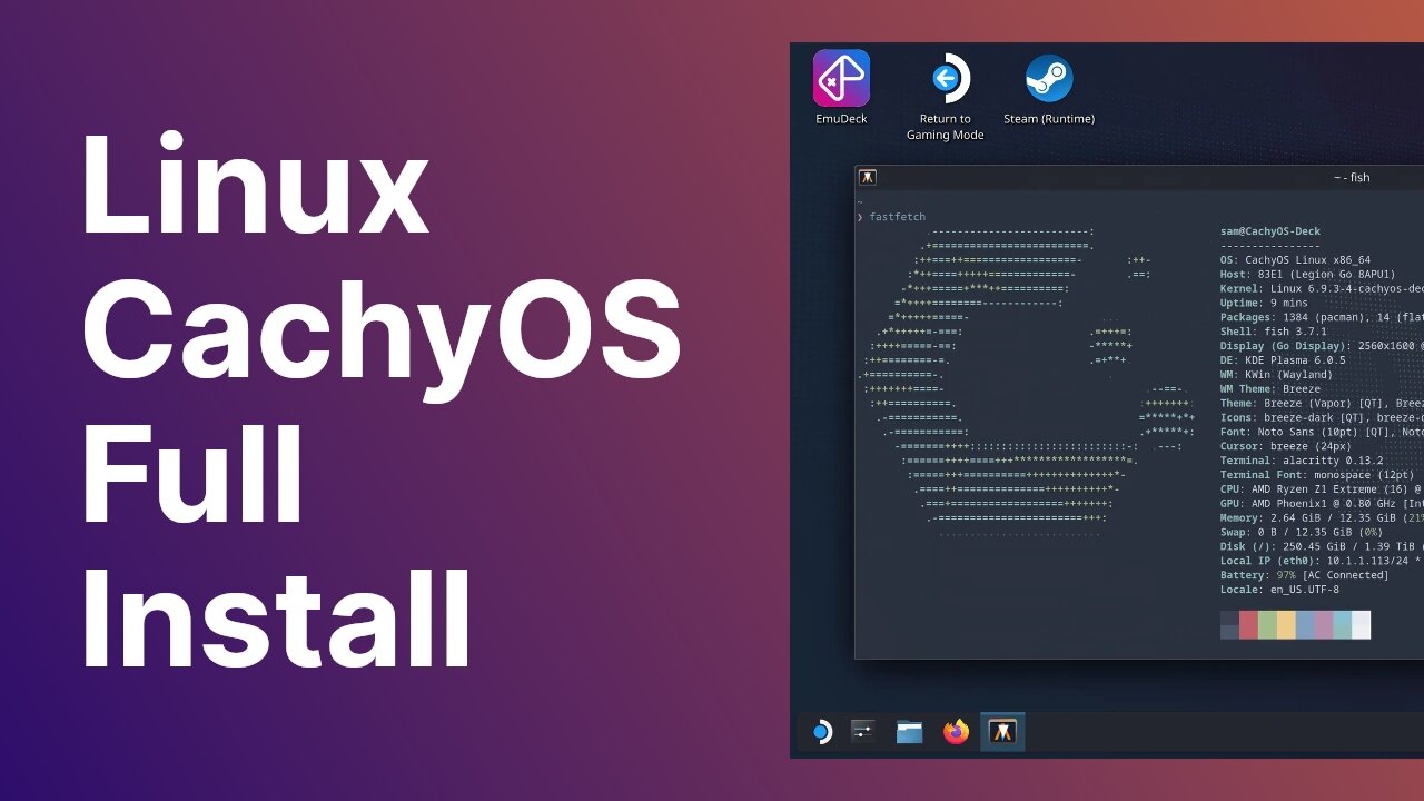 Linux CachyOS Full Install