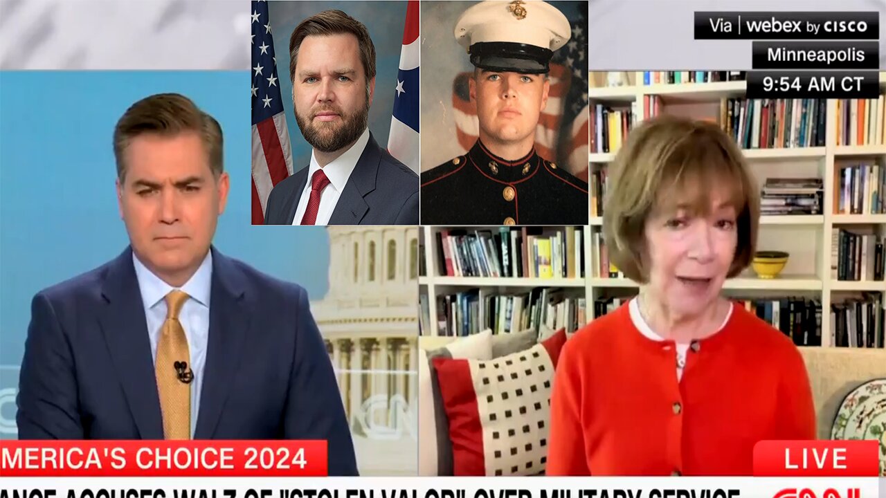 CNN CHECKS Democrat after she says JD Vance NEVER SERVED in the military while SHILLING for Tim Walz