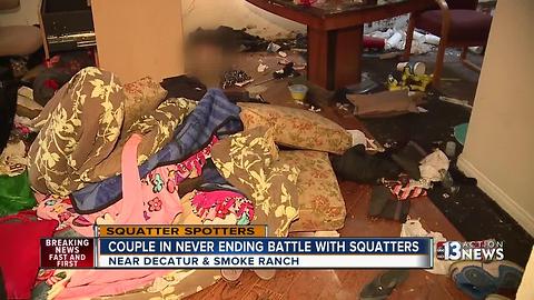 Las Vegas couple in never-ending battle with squatters