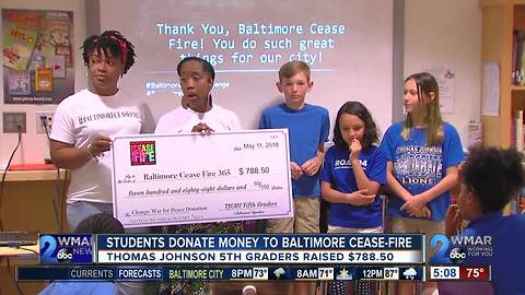 Baltimore students help to fight violence