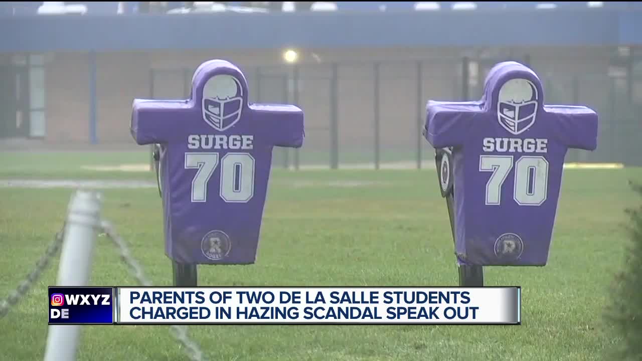 Parents of two Warren De La Salle students charged in hazing scandal speak out