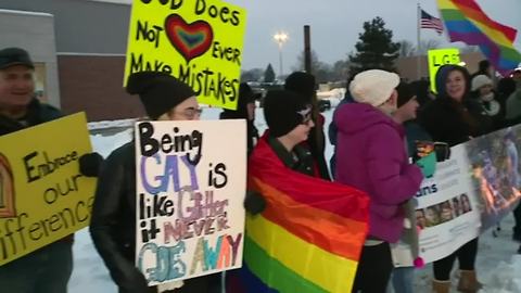 Protest at Downriver church over controversial program