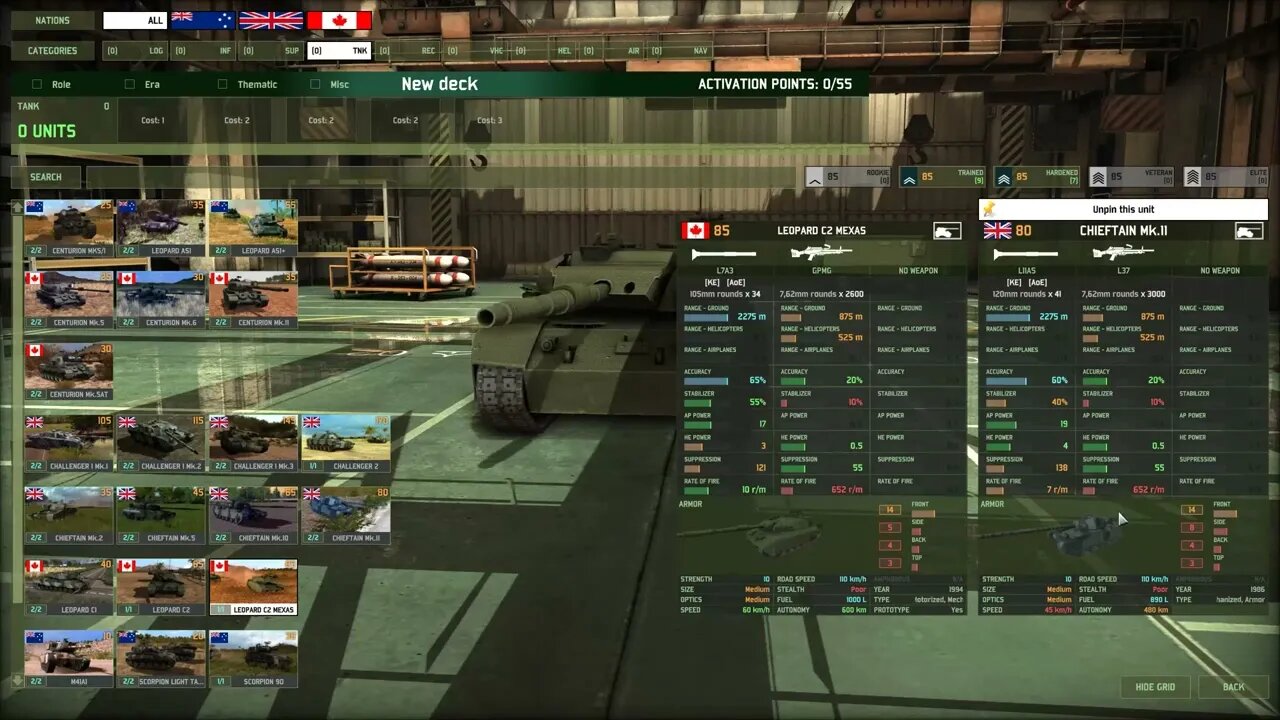 Unit Comparison COMMONWEALTH - Medium Tanks | Wargame Red Dragon