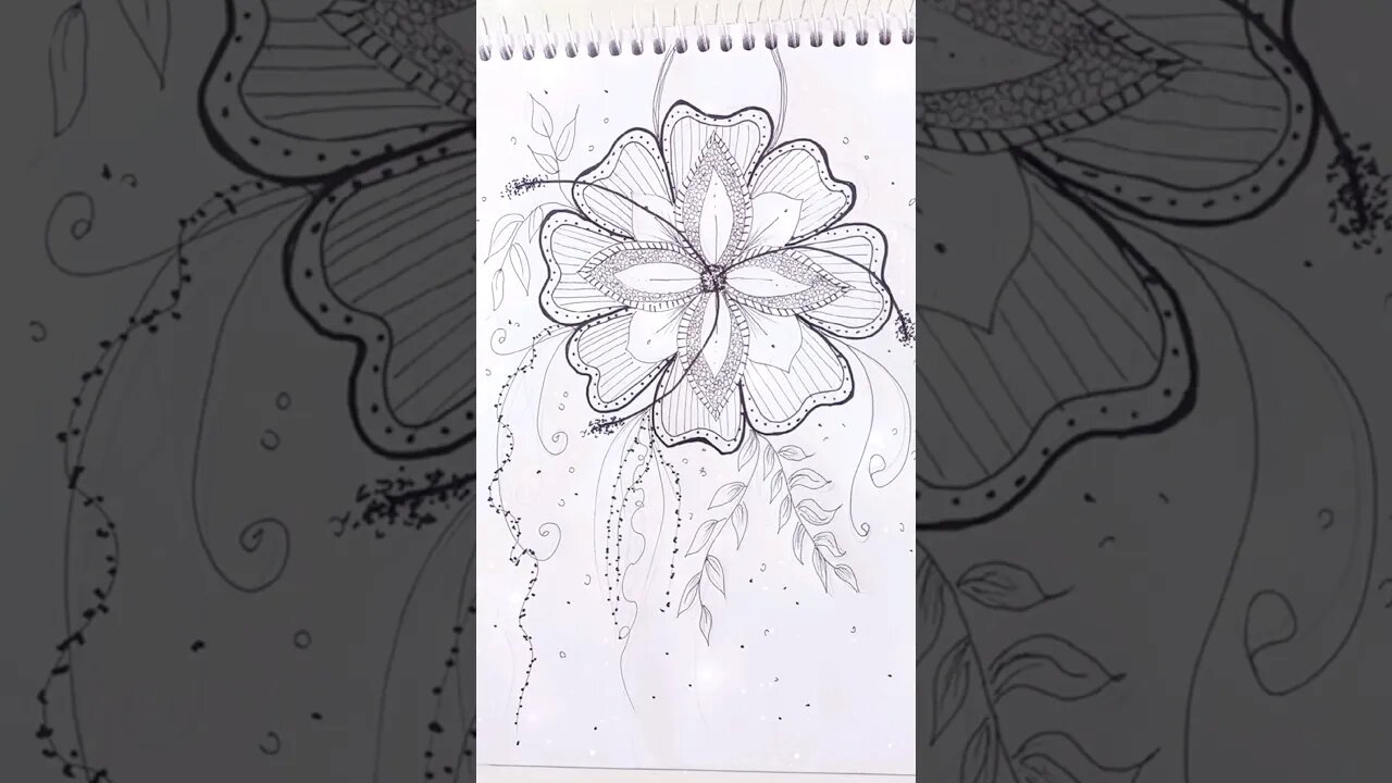 Desenho de Flor Fácil para Desenhar e Colorir #shorts