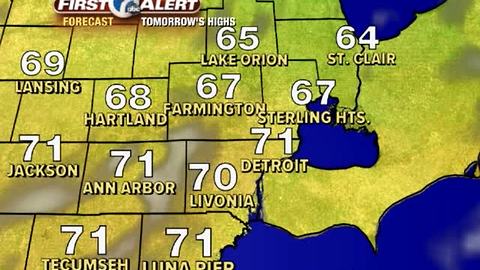 Much cooler tomorrow