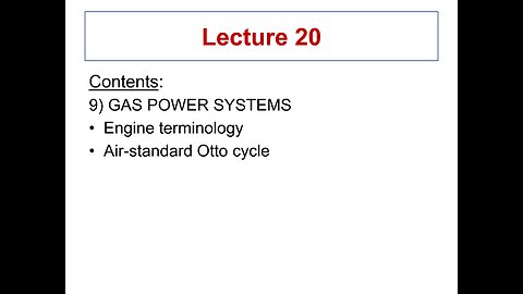 Lecture 20 - ME 3293 Thermodynamics I (Spring 2021)