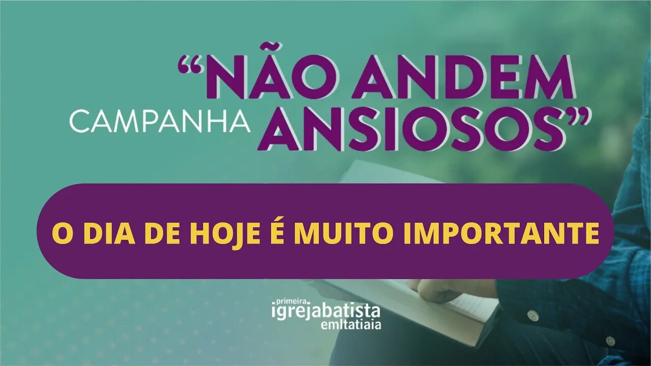 O DIA DE HOJE É MUITO IMPORTANTE | 09 OUTUBRO DE 2022 | 19h.