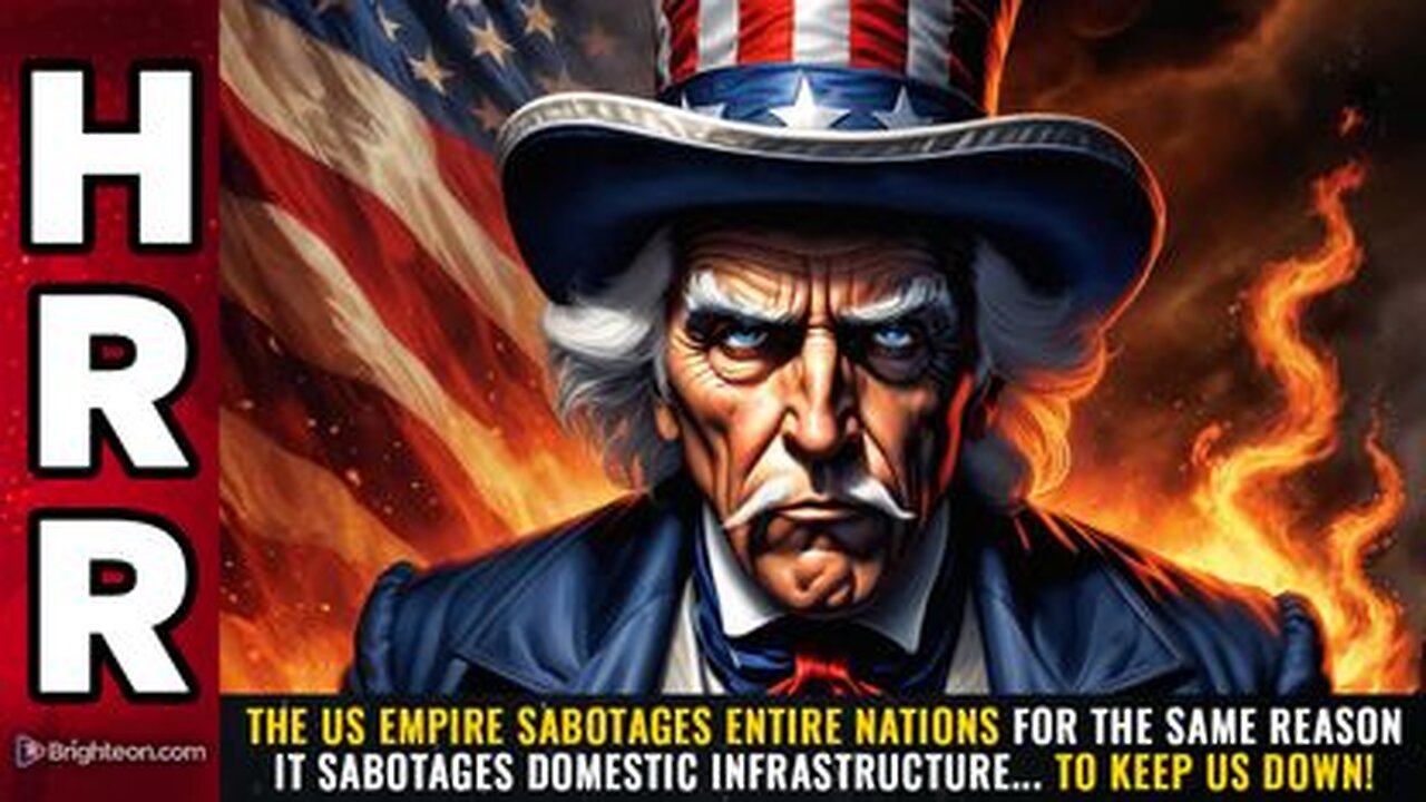 The US SABOTAGES Nations for the same reason it sabotages domestic infrastructure... to KEEP US DOWN