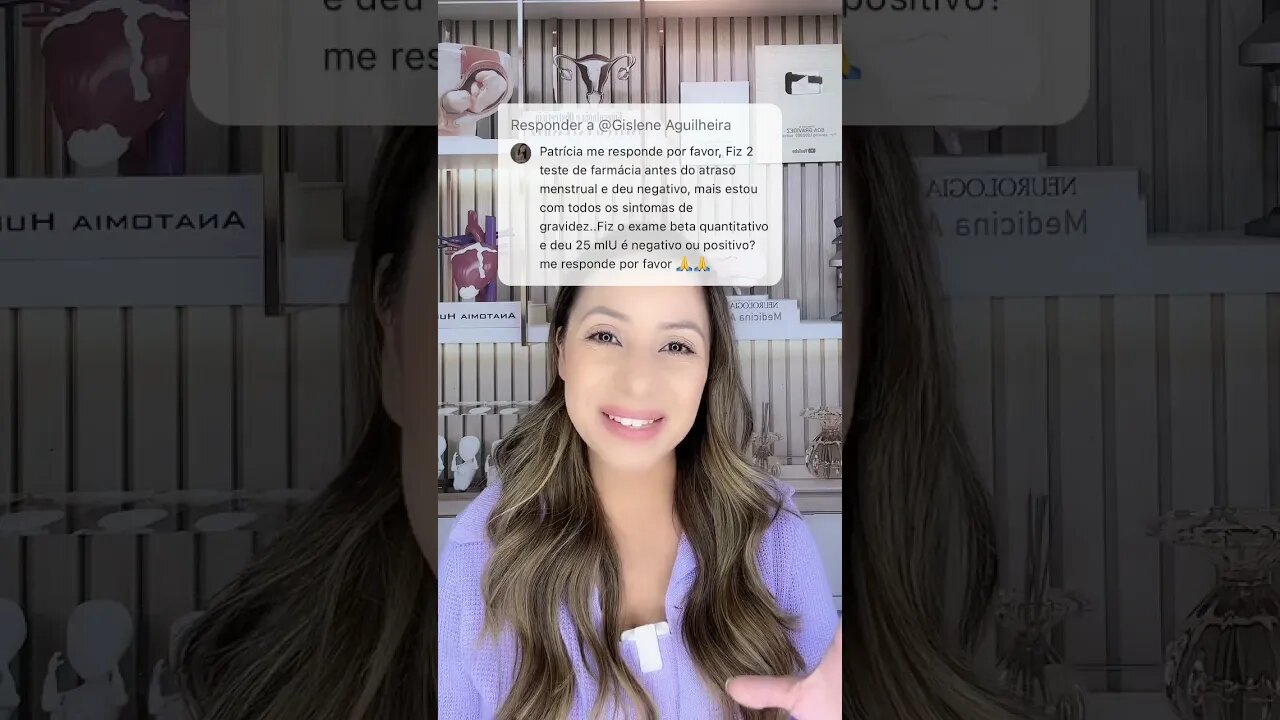 Fiz o exame beta quantitativo e deu 25mlU o e negativo positivo?