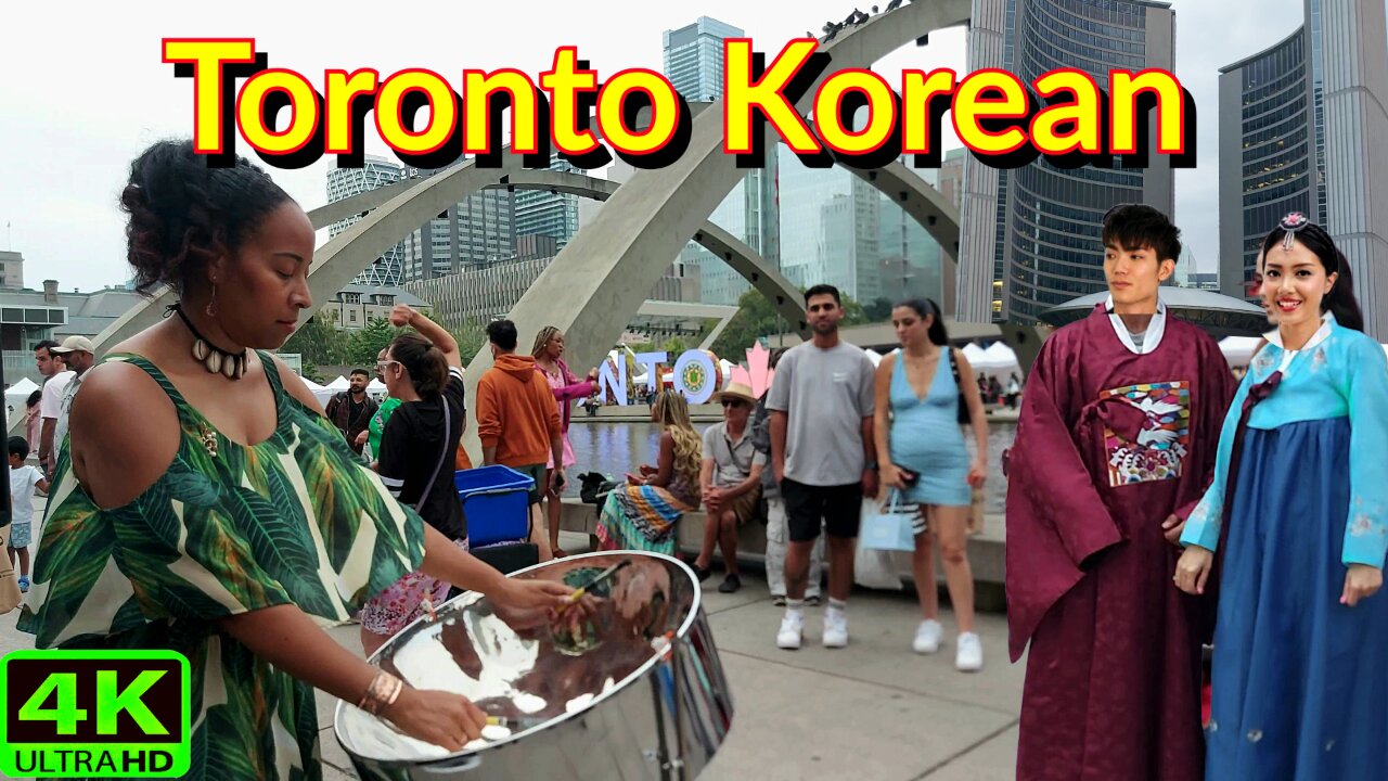 【4K】Beautiful plying 🎶 Downtown Toronto Canada 🇨🇦