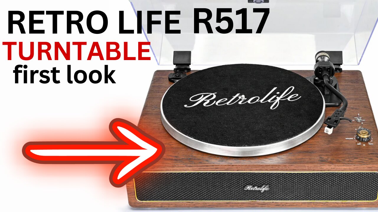 Worth the Hype? Retro Life R517 BLUETOOTH TURNTABLE First Look - 4 Built-in Speakers