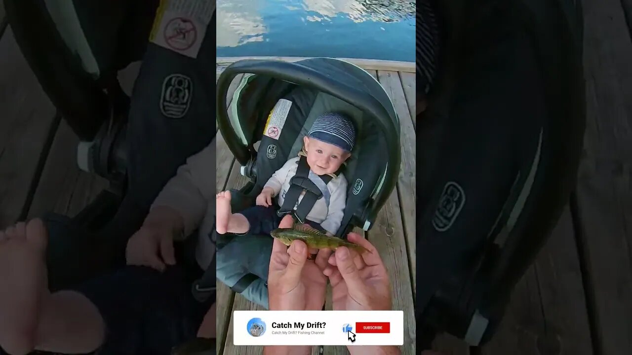 Baby Boy's Cute Reaction to Dad Catching Fish #shorts #fishingshorts #fishing