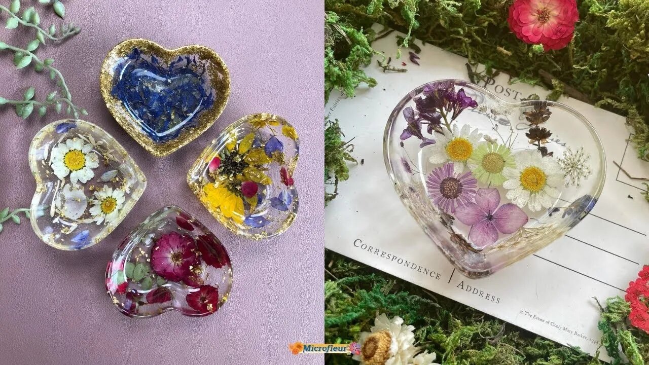 Pressed Flower Project: Heart-Shaped Resin Trinket Dish
