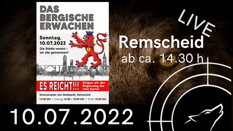 LIVE I Das Bergische Erwachen - Remscheid am 10.07.2022 ab ca. 14:30 Uhr 🔹