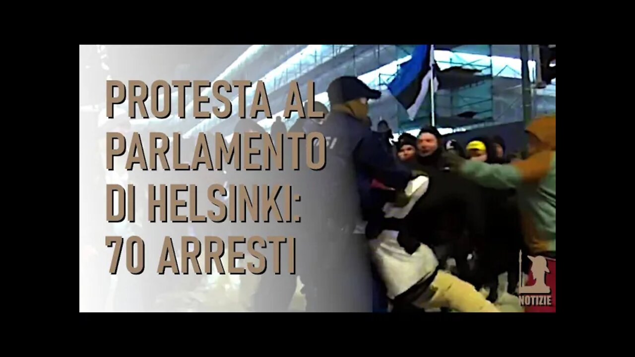 Protesta al parlamento di Helsinki: 70 arresti