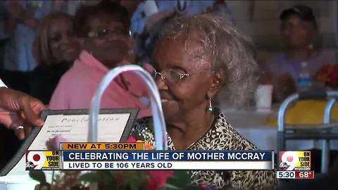 Celebrating the life of Mother McCray