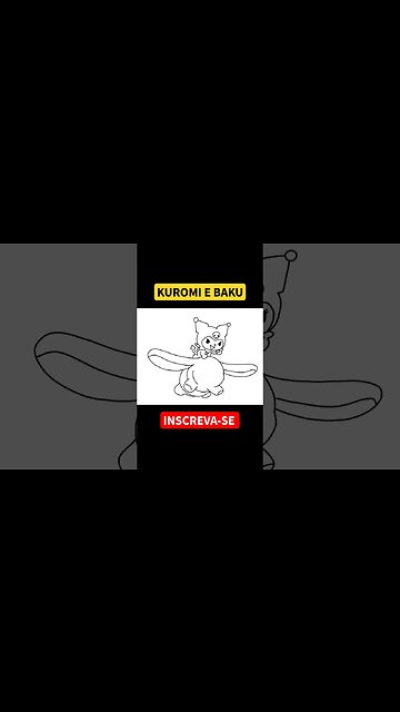 COMO DESENHAR KUROMI E BAKU - #hellokitty #kuromi #shorts