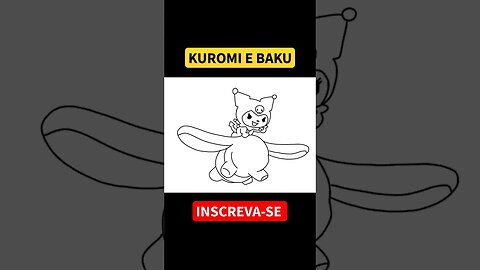 COMO DESENHAR KUROMI E BAKU - #hellokitty #kuromi #shorts