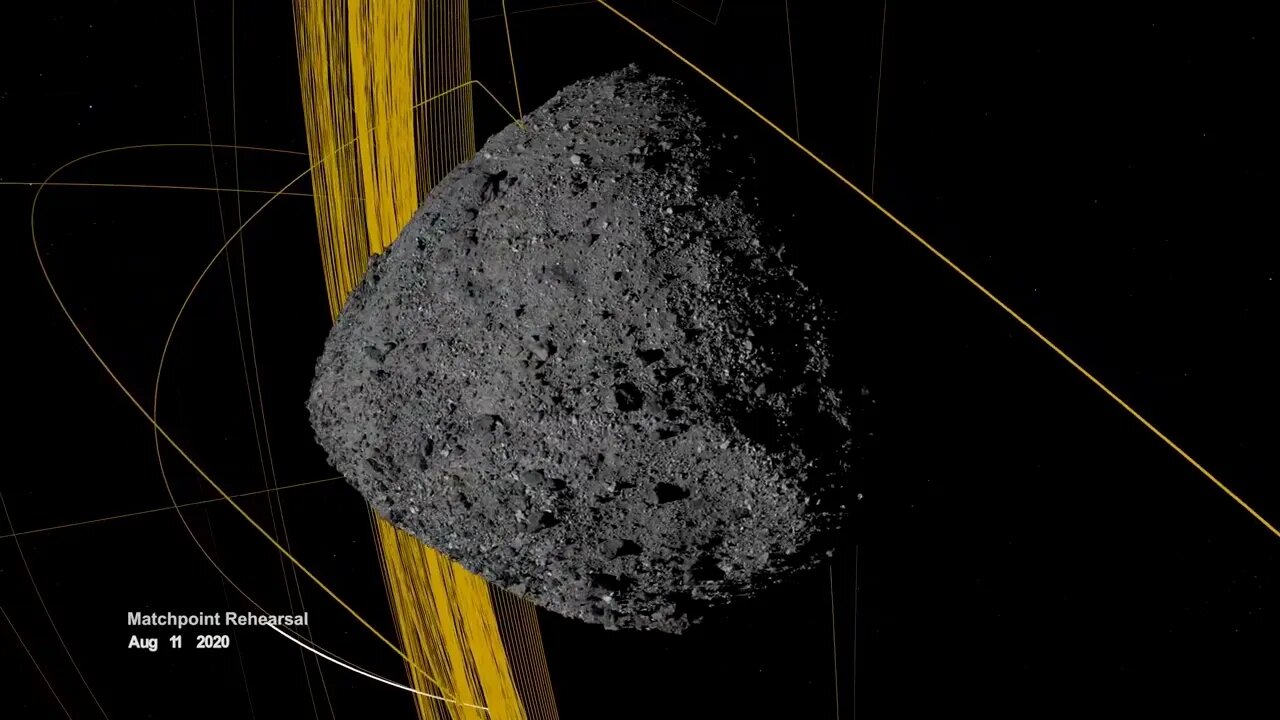 OSIRIS-REx's Orbital Web: Capturing Asteroid Sample in 4K Splendor