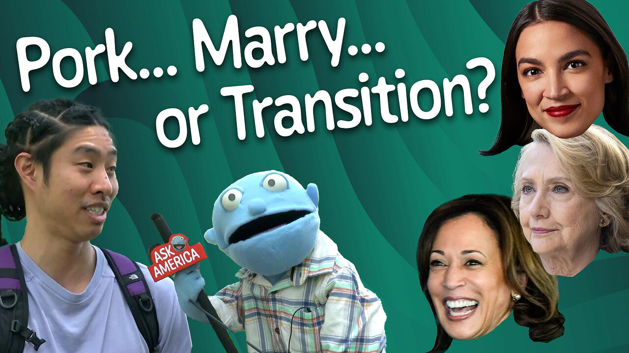 STREET COMEDY! AOC, Hillary & Kamala: PORK, MARRY, or TRANSITION?