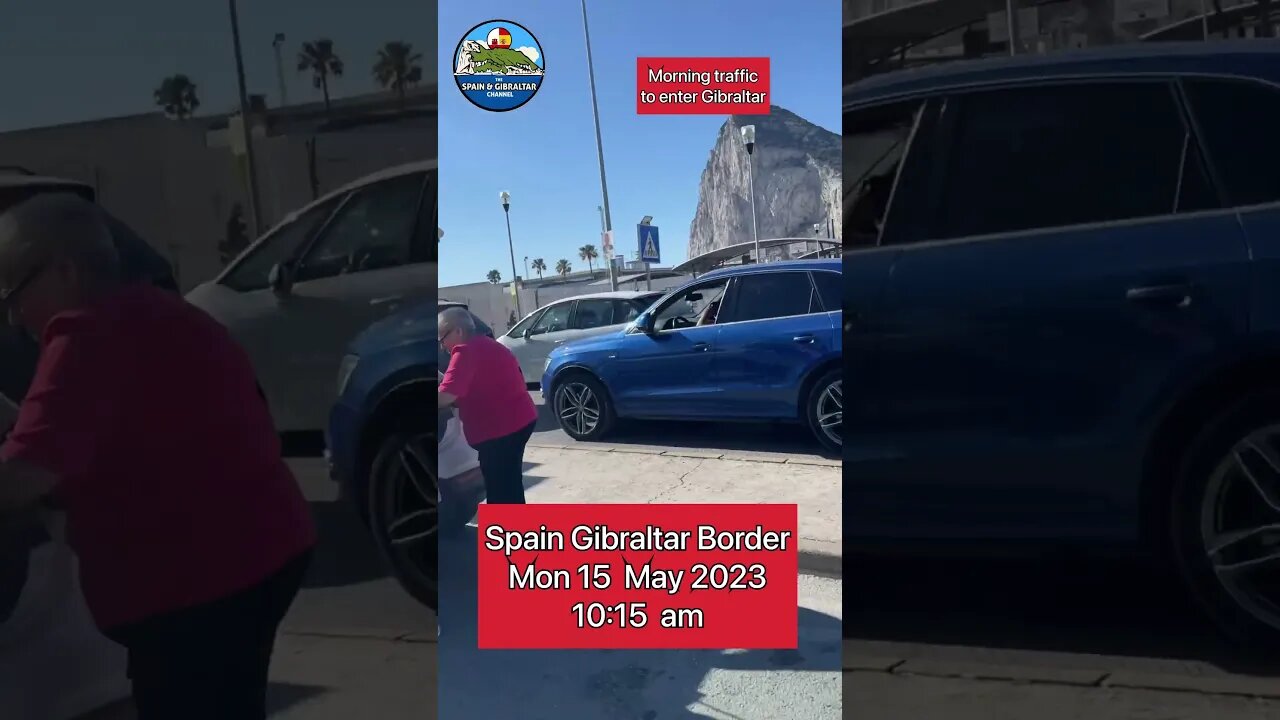 Spain Gibraltar Border; Morning Traffic