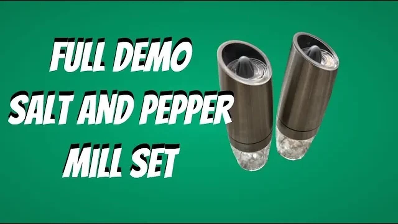 Gravity Electric Pepper & Salt Mill Set: Full Product Demonstration