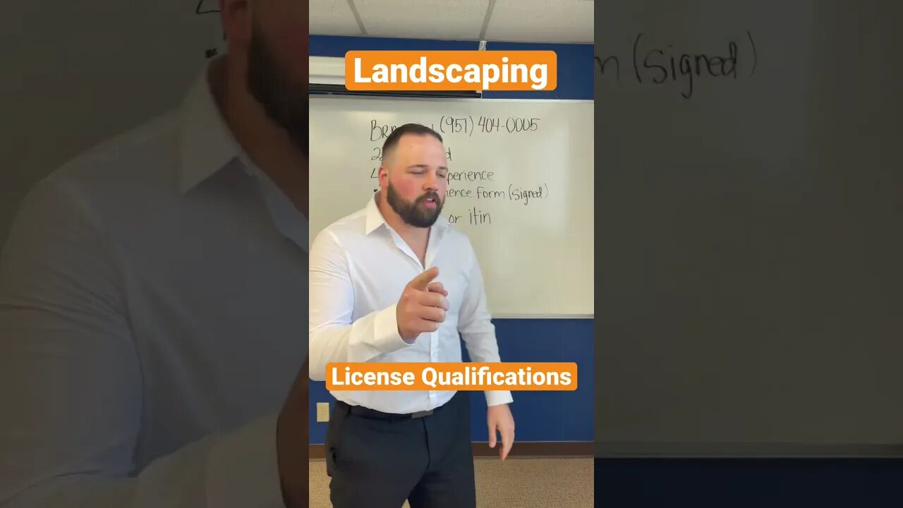 LANDSCAPING CONTRACTORS LICENSE