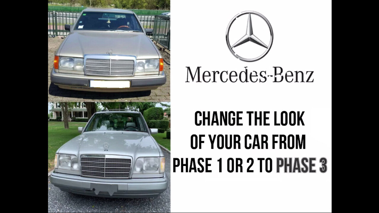 Mercedes Benz W124 - how to change the look from mark 1 or 2 to mark 3 DIY