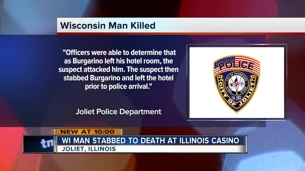 Man arrested in fatal stabbing of Wisconsin man at Harrah's Casino Hotel in Joliet