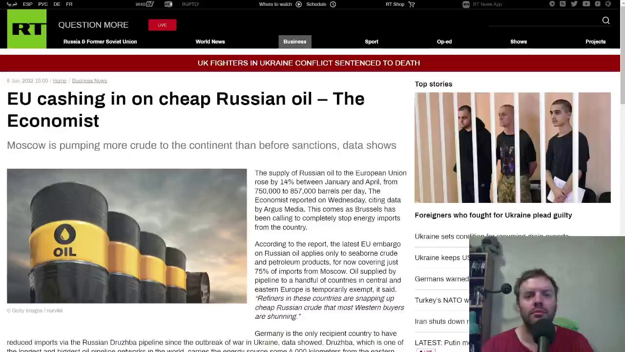 The EU is cashing in on cheap Russian oil