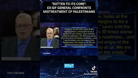 “It’s Rotten To It’s Core” Ex-IDF. #israelioccupation #prison #Zionism